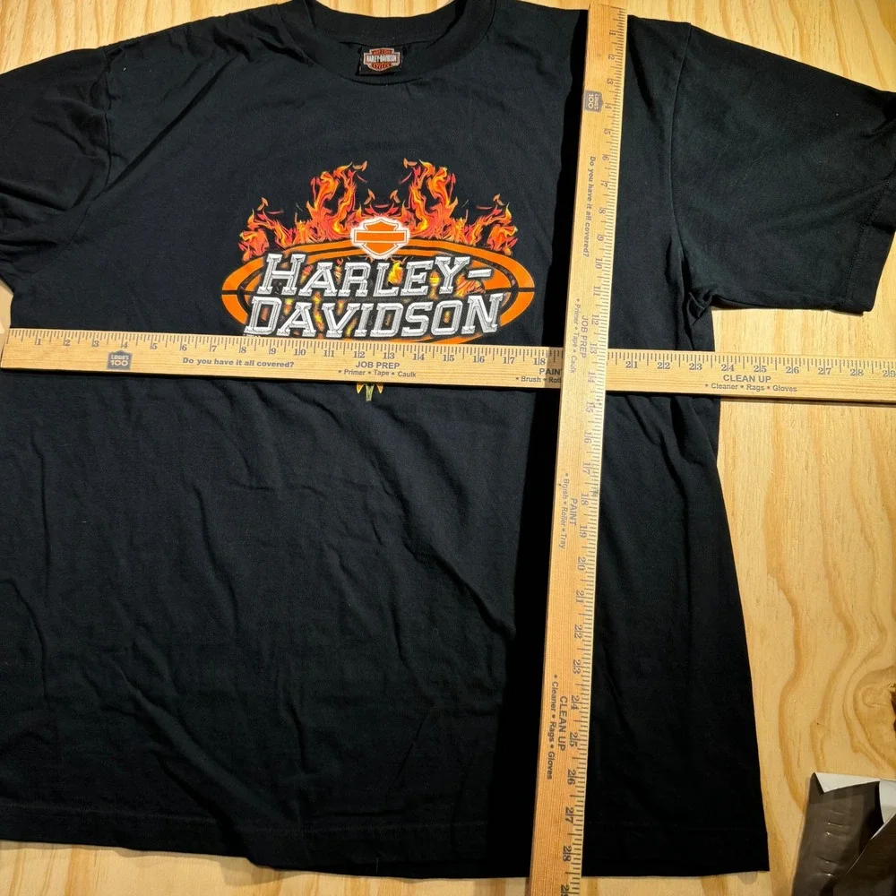 Harley-Davidson Men's Malaysia Flame Graphic Black T-Shirt Size XL